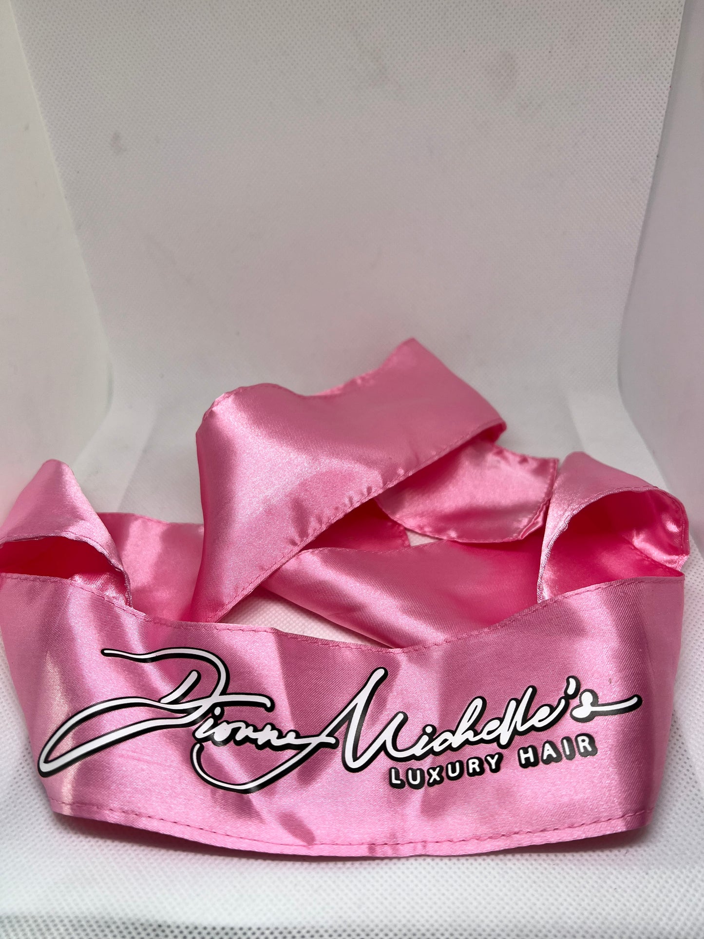 Dionne Michelle's Luxury Hair Pink Signature Satin Edge Scarf